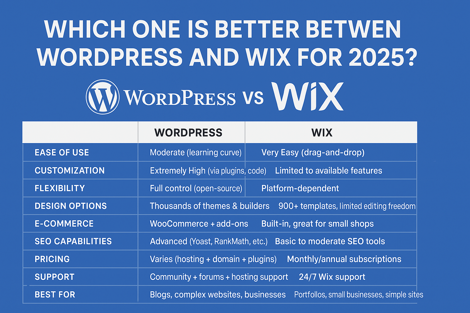 Wordpress Vs Wix
