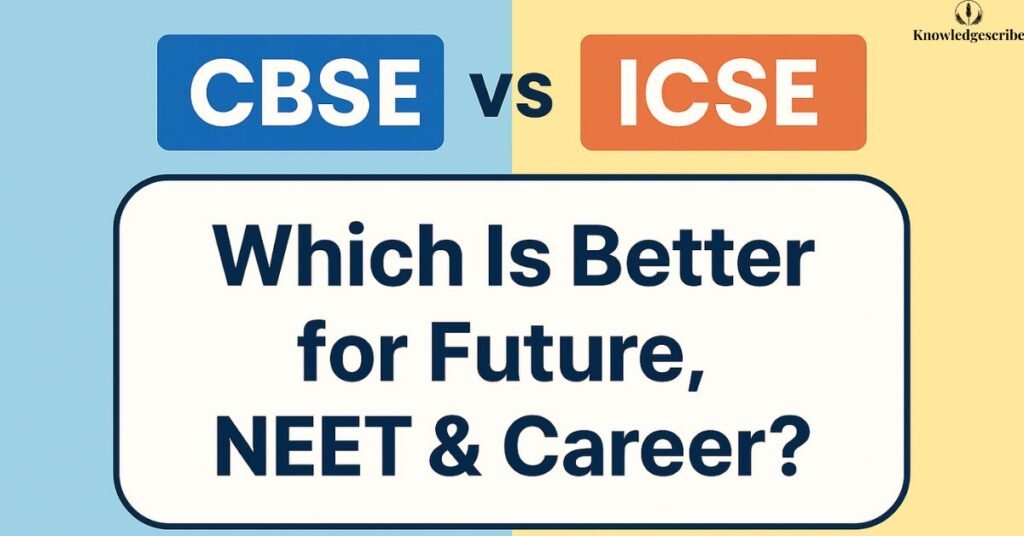 CBSE vs ICSE Which Board is Better for Future, NEET, IIT JEE and Career? 1 CBSE vs ICSE Which Board is Better for Future