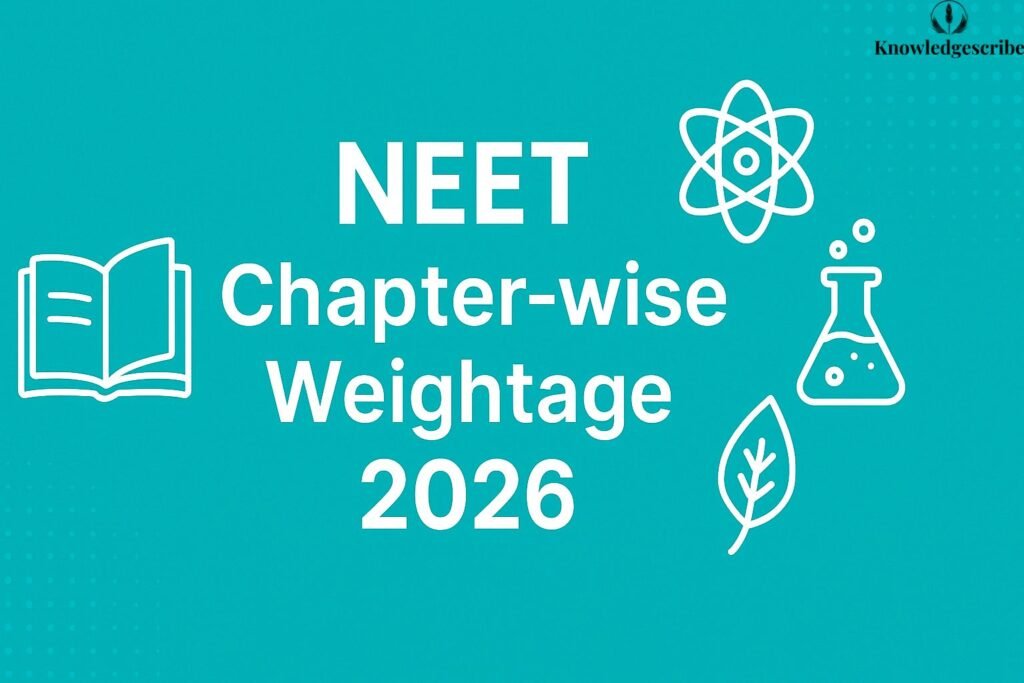 NEET Chapter-wise Weightage 2026, High Scoring Chapters, NEET “75% Rule 1 NEET Chapter-wise Weightage 2026