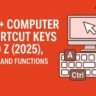 Computer Shortcut Keys A to Z